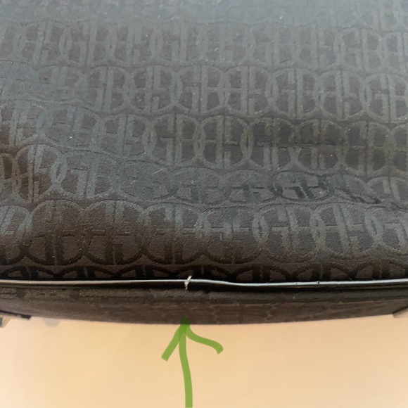 Giani Bernini Black Fabric GB Logo Shoulder Organizer Handbag Bag - Picture 16 of 16